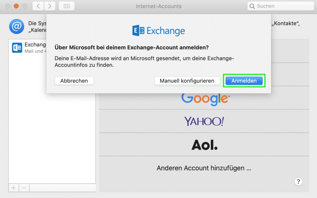 Set up Office 365 email (Exchange online) in Apple Mail