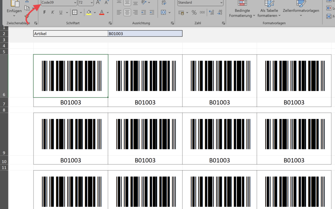 Barcodes in Excel anzeigen: So geht’s
